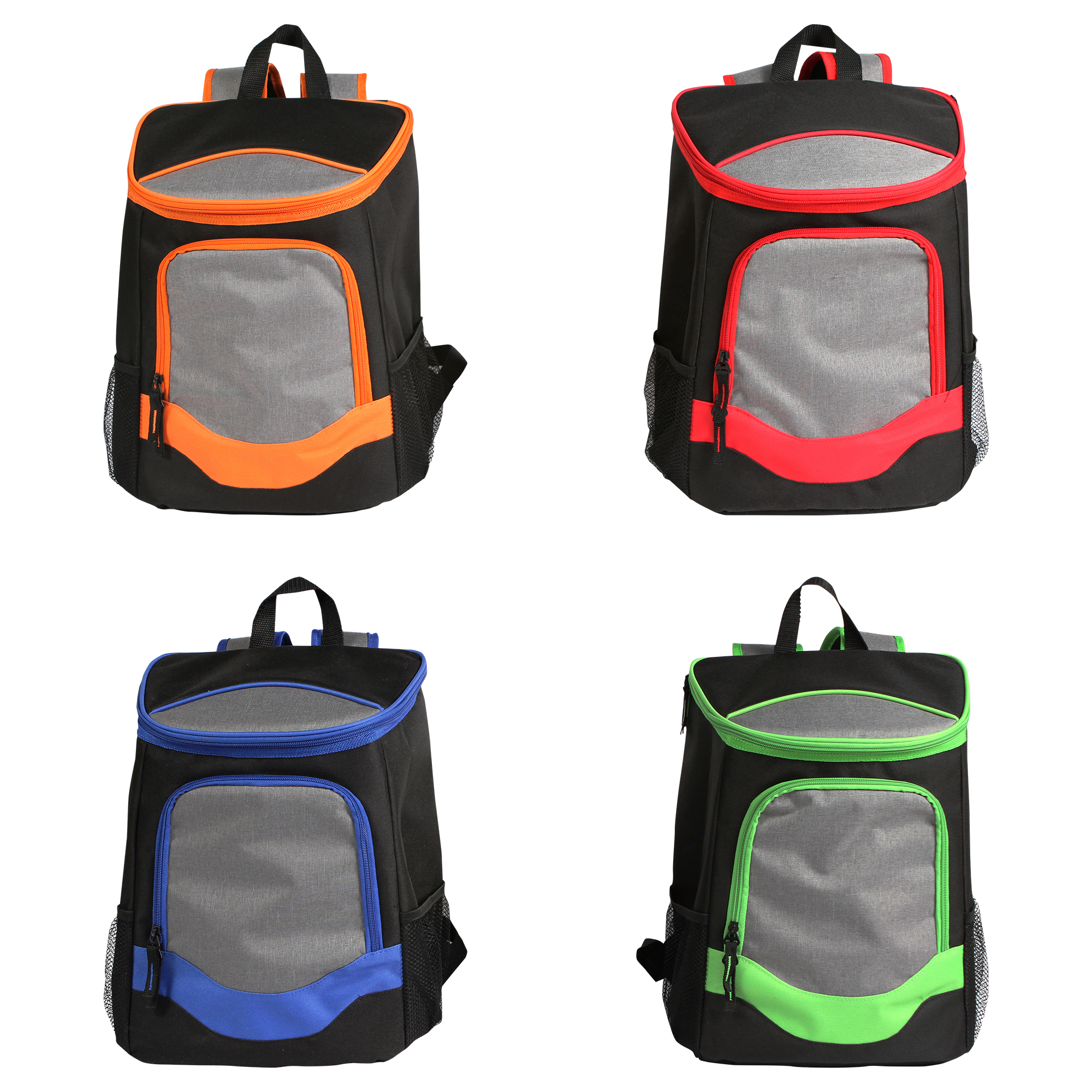 HIELERA BACKPACK CON BOLSAS A LOS COSTADOS E408